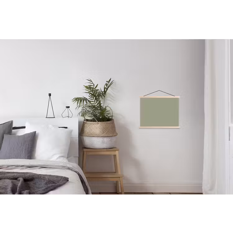 Sage - Mist - Groen textielposter latten blank klein 122 -woonkamer