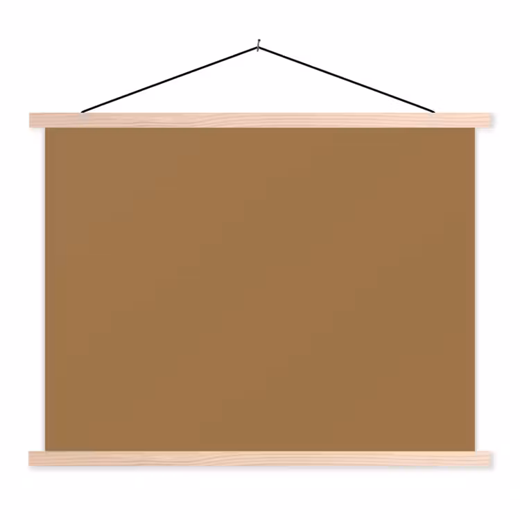 Sahara - Earth - Oranje textielposter latten blank klein 122 -3d