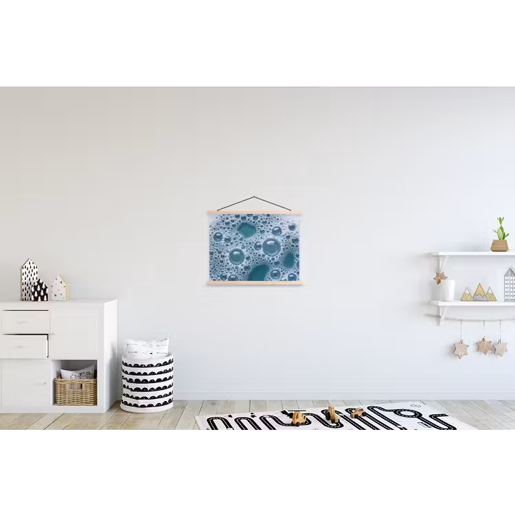 Schuim - Water - Textuur textielposter latten blank klein -kinderkamer