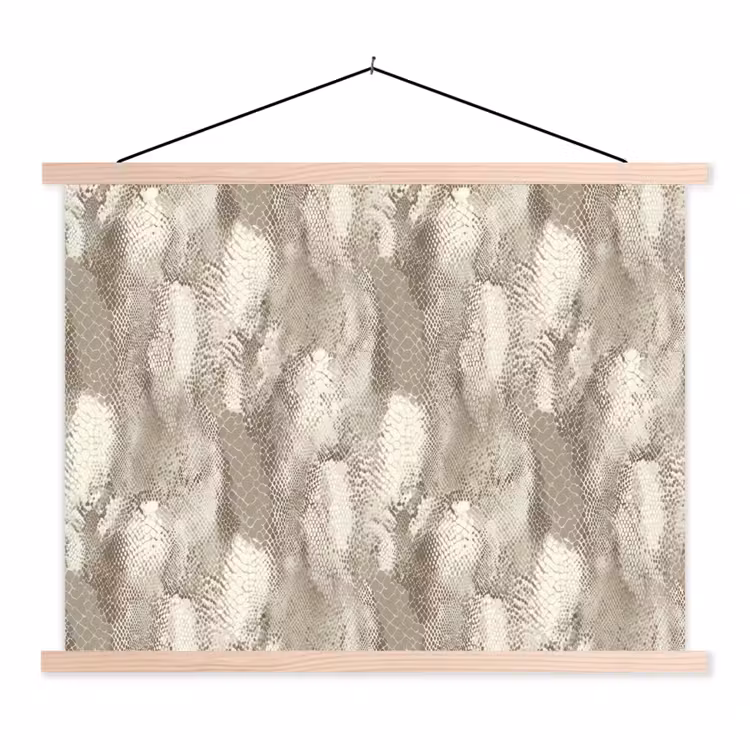 Slang - Textuur - Zand textielposter latten blank klein 122 -3d