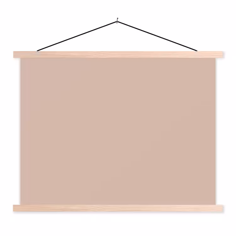 Soft - Clay - Nude textielposter latten blank klein 122 -3d