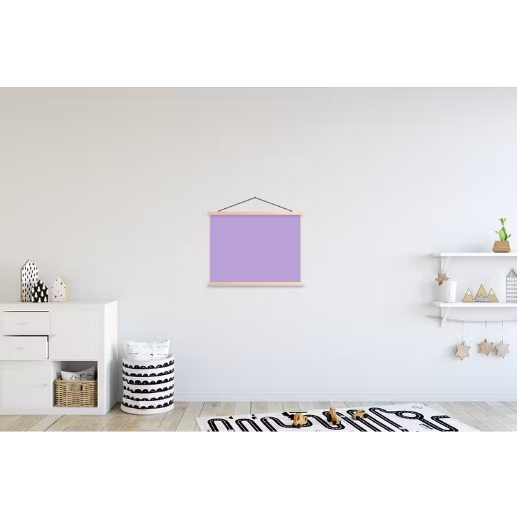 Soft - Lavender - Paars textielposter latten blank klein 122 -kinderkamer
