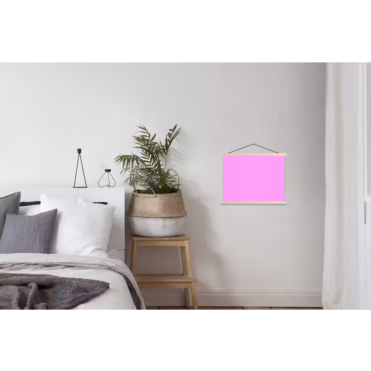 Soft - Lavender - Roze textielposter latten blank klein 122 -woonkamer
