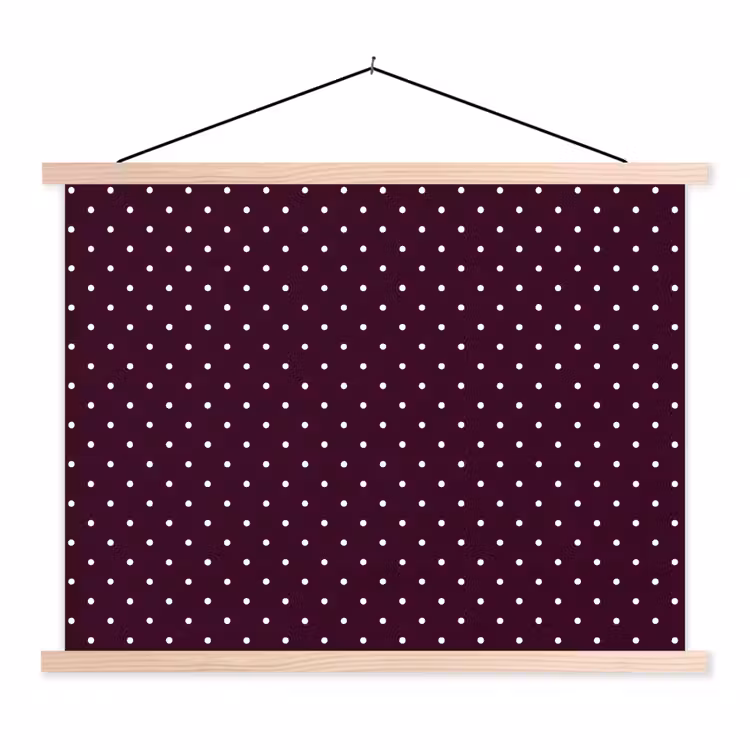 Stippen - Modern - Paars textielposter latten blank klein 122 -3d