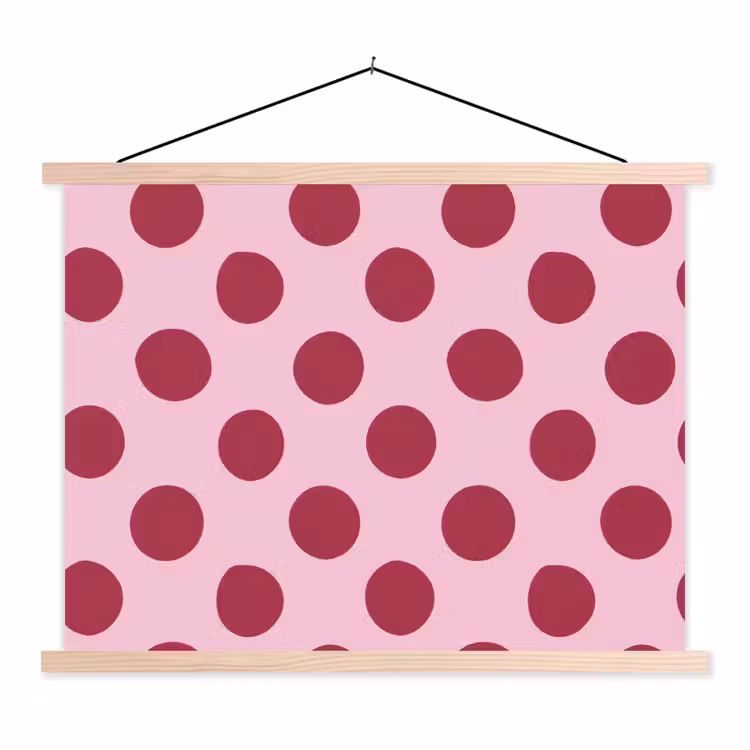 Stippen - Patroon - Bordeaux textielposter latten blank klein 122 -3d