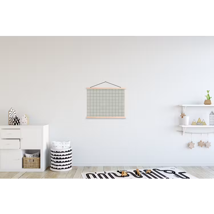 Tegel - Patroon - Lichtgroen textielposter latten blank klein 122 -kinderkamer