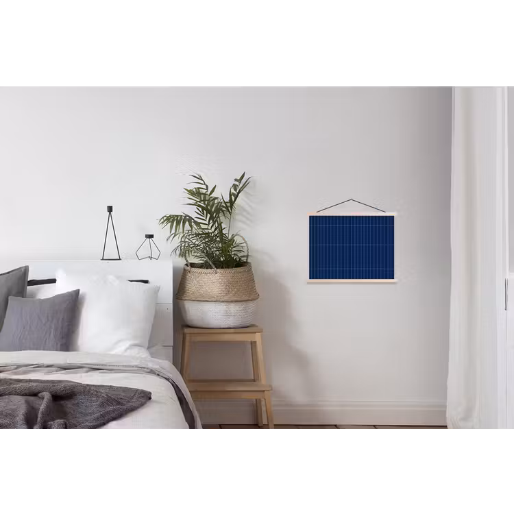 Tegels - Langwerpig - Blauw textielposter latten blank klein 122 -woonkamer