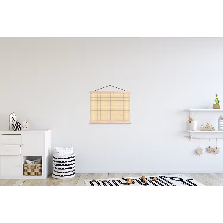 Tegels - Patroon - Crème textielposter latten blank klein 122 -kinderkamer