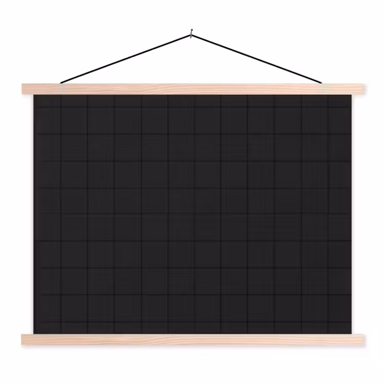 Tegels - Patroon - Mat - Zwart textielposter latten blank klein 122 -3d