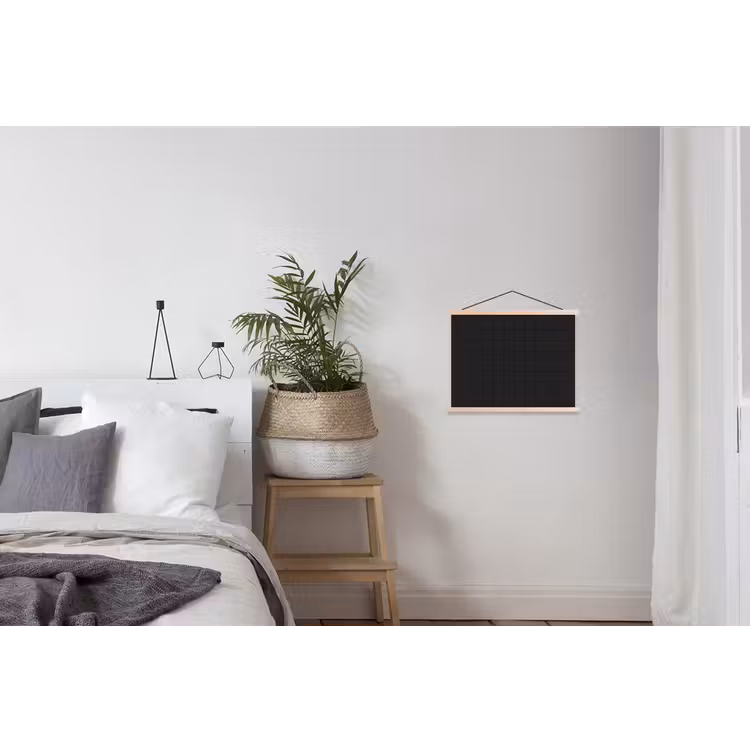 Tegels - Patroon - Mat - Zwart textielposter latten blank klein 122 -woonkamer