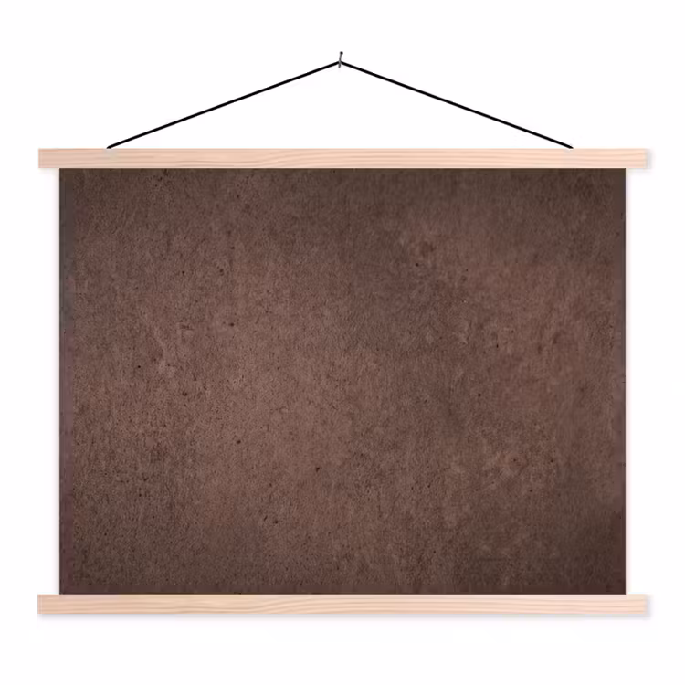 Textuur - Beton - Abstract - Donker - Bruin textielposter latten blank klein -3d