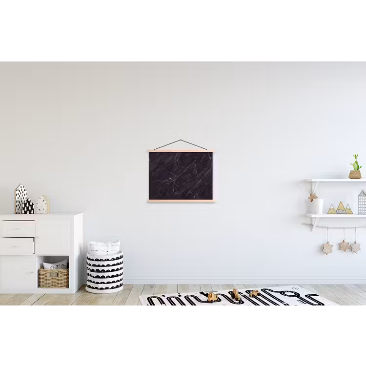 Textuur - Gouden lijnen - Abstract - Modern - Zwart textielposter latten blank klein -kinderkamer
