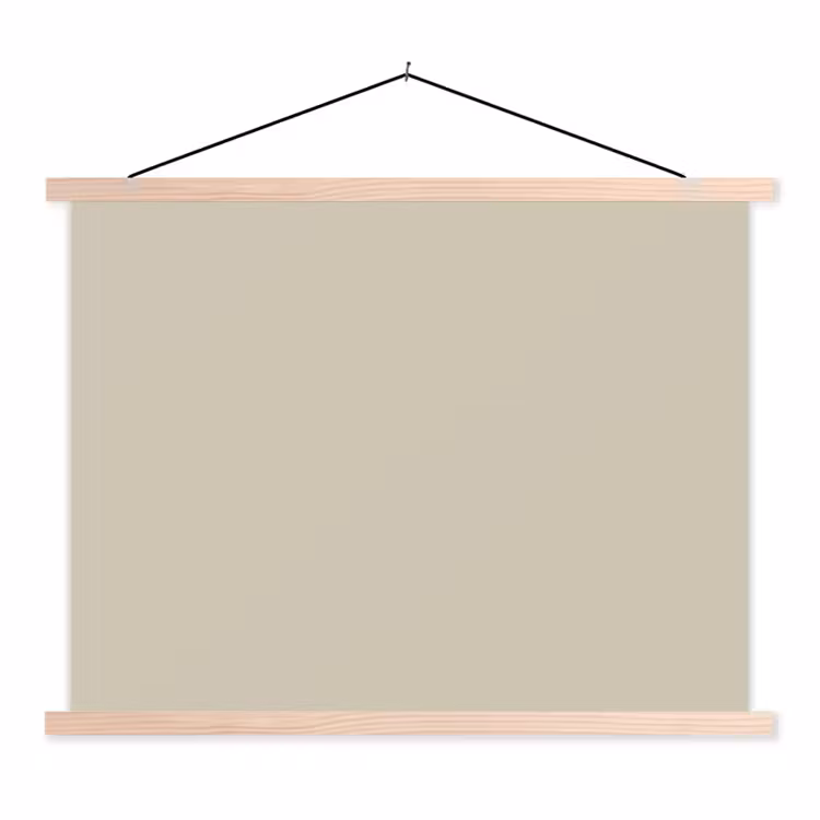 Urban - Pebble - Grijs textielposter latten blank klein 122 -3d