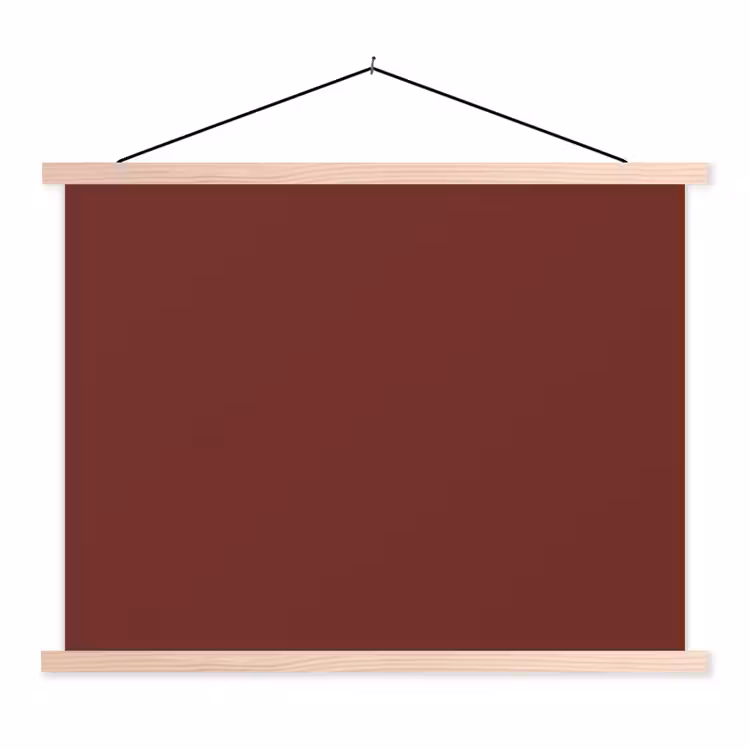 Valentine - Velvet - Rood textielposter latten blank klein 122 -3d