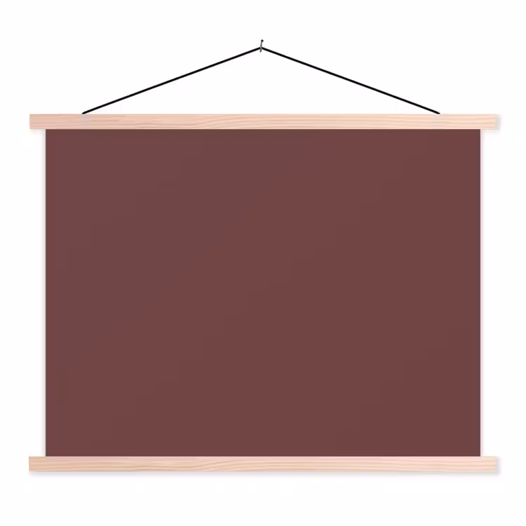Velvet - Merlot - Rood textielposter latten blank klein 122 -3d