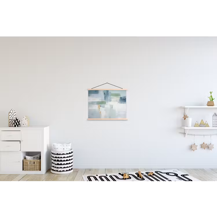 Verf - Moderne kunst - Abstract - Grijs textielposter latten blank klein -kinderkamer