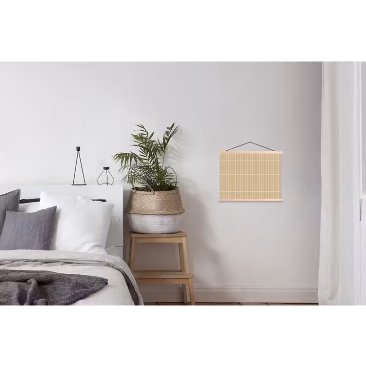 Verticaal - Wandtegel - Zand - Beige textielposter latten blank klein 122 -woonkamer