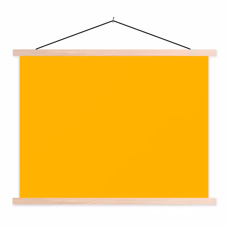 Vivid - Amber - Geel textielposter latten blank klein 122 -3d