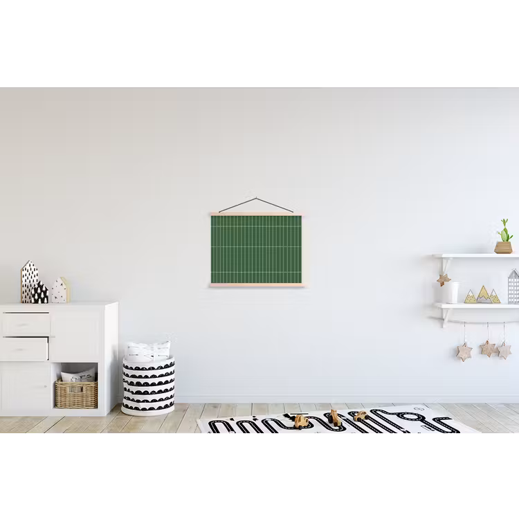 Wandtegel - Verticaal - Donkergroen textielposter latten blank klein 122 -kinderkamer