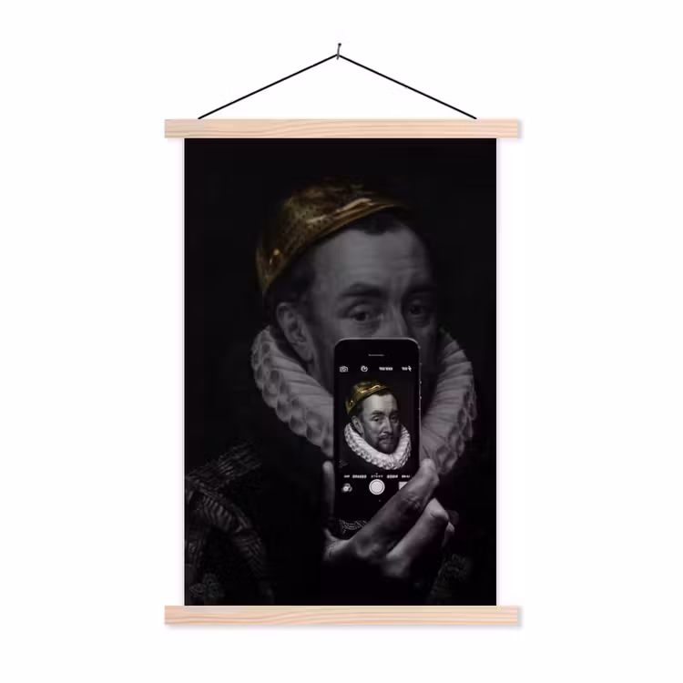 Willem van Oranje - Adriaen Thomasz - Smartphone textielposter latten blank klein -3d