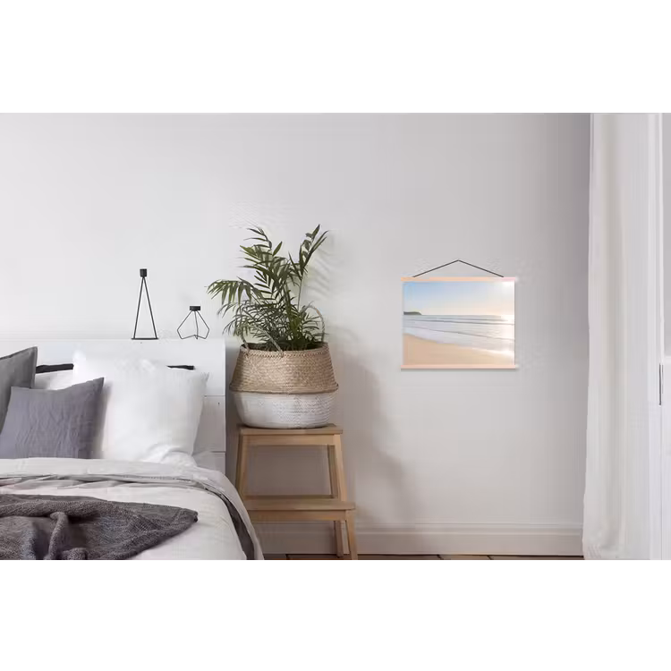 Zee - Zon - Zand textielposter latten blank klein -woonkamer