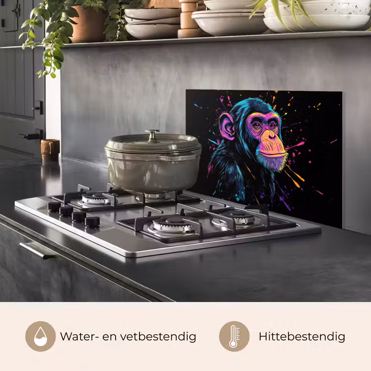 Aap - Verf - Neon - Kleur keuken achterwand spatscherm klein -usp_NL