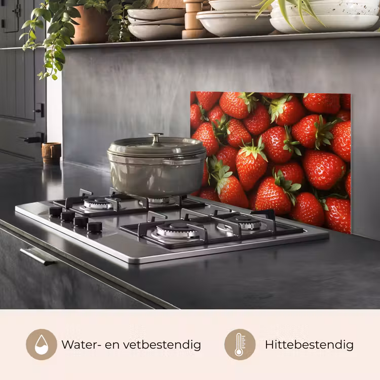 Aardbei - Fruit - Rood keuken achterwand spatscherm klein -usp_NL