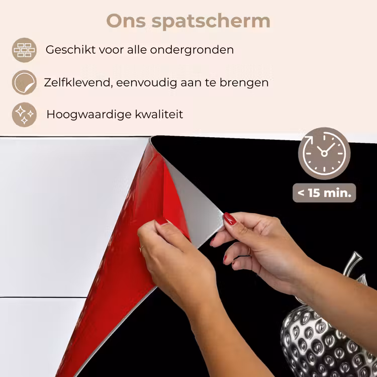 Aardbei - Zaadstructuur - Realistisch keuken achterwand spatscherm klein -spatscherm_NL