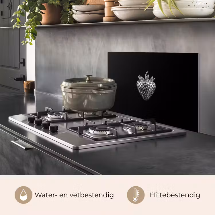 Aardbei - Zaadstructuur - Realistisch keuken achterwand spatscherm klein -usp_NL