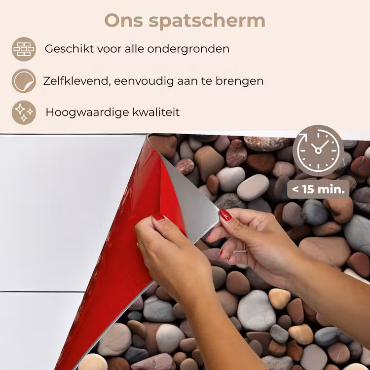 Aardse - Kiezel - Stenen keuken achterwand spatscherm klein 900 -spatscherm_NL