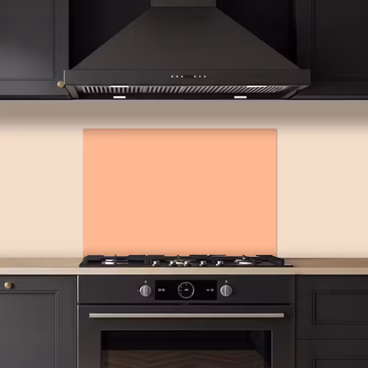Abrikoos - Roze - Pastel - Effen - Kleur keuken achterwand spatscherm klein 900 -sfeer1