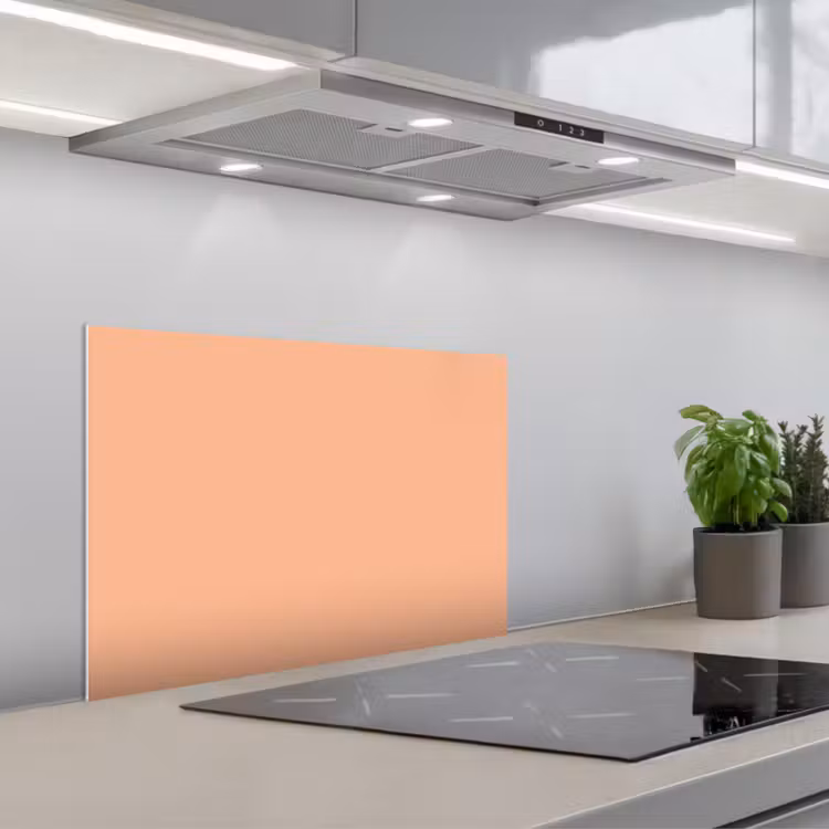 Abrikoos - Roze - Pastel - Effen - Kleur keuken achterwand spatscherm klein 900 -3d_schuin