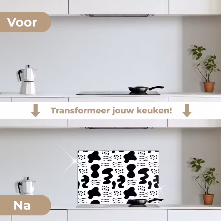 Spatscherm keuken - Abstact - Vormen - Asymmetrie - Abstact - Vormen - Asymmetrie keuken achterwand spatscherm klein 900