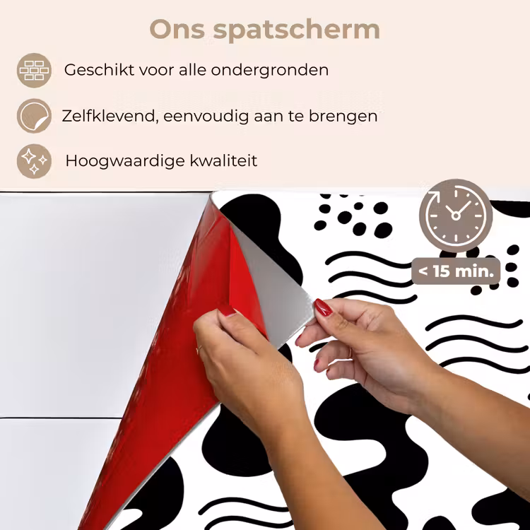 Spatscherm keuken - Abstact - Vormen - Asymmetrie - Abstact - Vormen - Asymmetrie keuken achterwand spatscherm klein 900