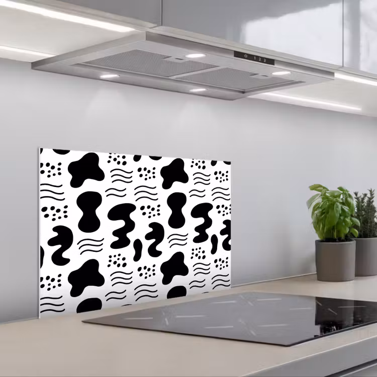 Spatscherm keuken - Abstact - Vormen - Asymmetrie - Abstact - Vormen - Asymmetrie keuken achterwand spatscherm klein 900