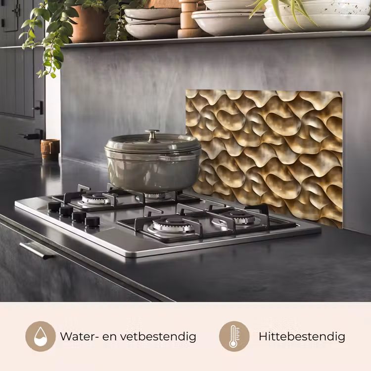 Abstract - Antiek - Goud keuken achterwand spatscherm klein 900 -usp_NL