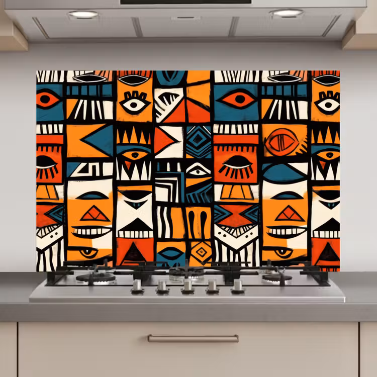 Abstract - Gezichten - Mozaïek keuken achterwand spatscherm klein -3d_website