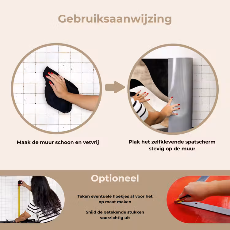 Abstract - Golven - Zwart - Verweerd keuken achterwand spatscherm klein -gebruiksaanwijzing_NL
