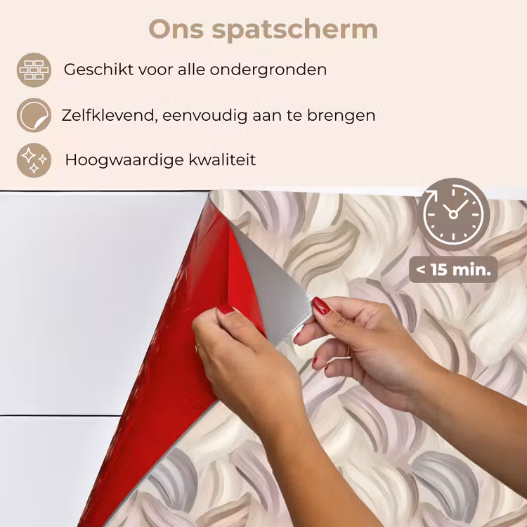 Abstract - Golvend - Pastel keuken achterwand spatscherm klein 900 -spatscherm_NL