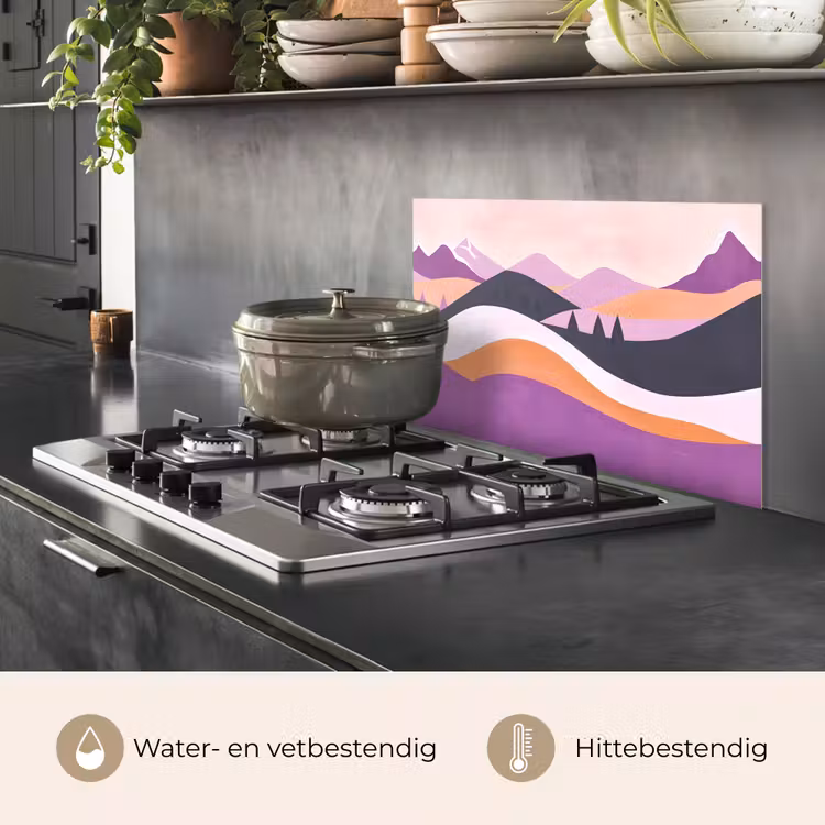 Abstract - Heuvels - Bomen - Groen keuken achterwand spatscherm klein -usp_NL