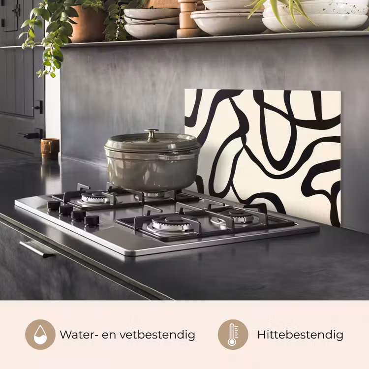 Abstract - Lijnen - Modern - Beige keuken achterwand spatscherm klein -usp_NL