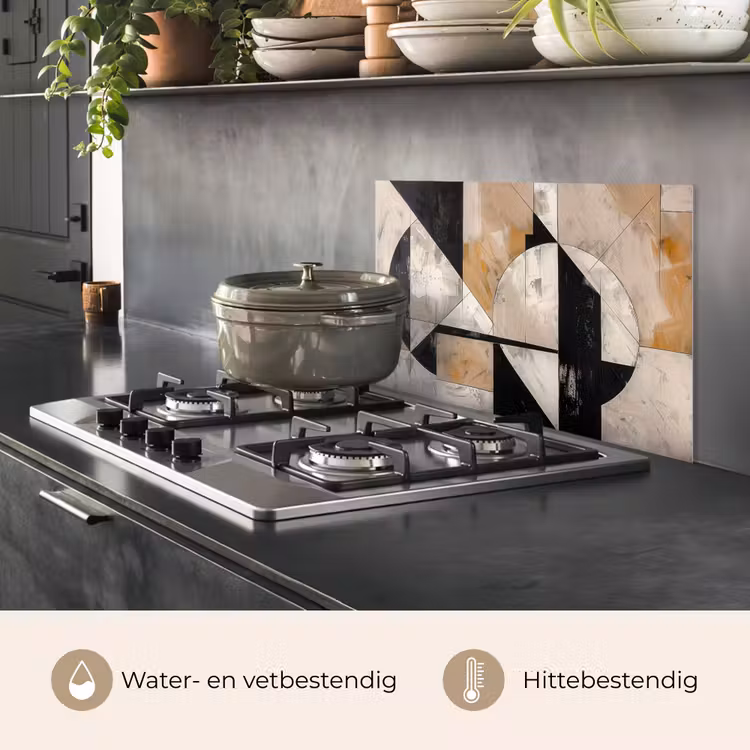 Abstract - Modern - Geometrisch - Pastel keuken achterwand spatscherm klein -usp_NL