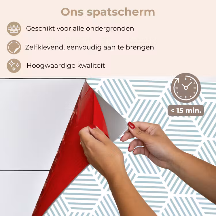 Abstract - Patronen - Design keuken achterwand spatscherm klein 900 -spatscherm_NL