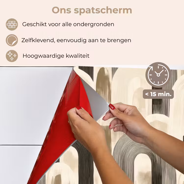 Abstract - Patroon - Bogen keuken achterwand spatscherm klein 900 -spatscherm_NL