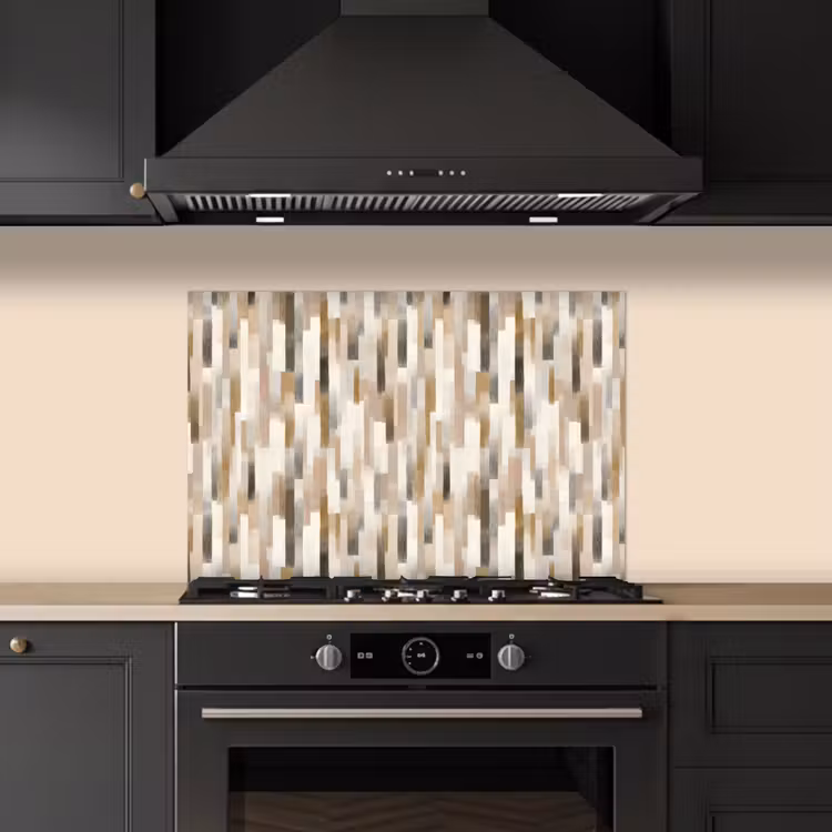 Abstract - Patroon - Kwaststreken keuken achterwand spatscherm klein 900 -sfeer1