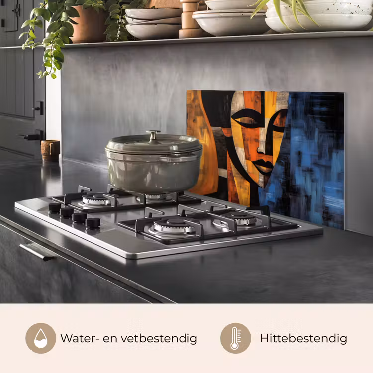 Abstract - Portret - Kleurvakken keuken achterwand spatscherm klein -usp_NL