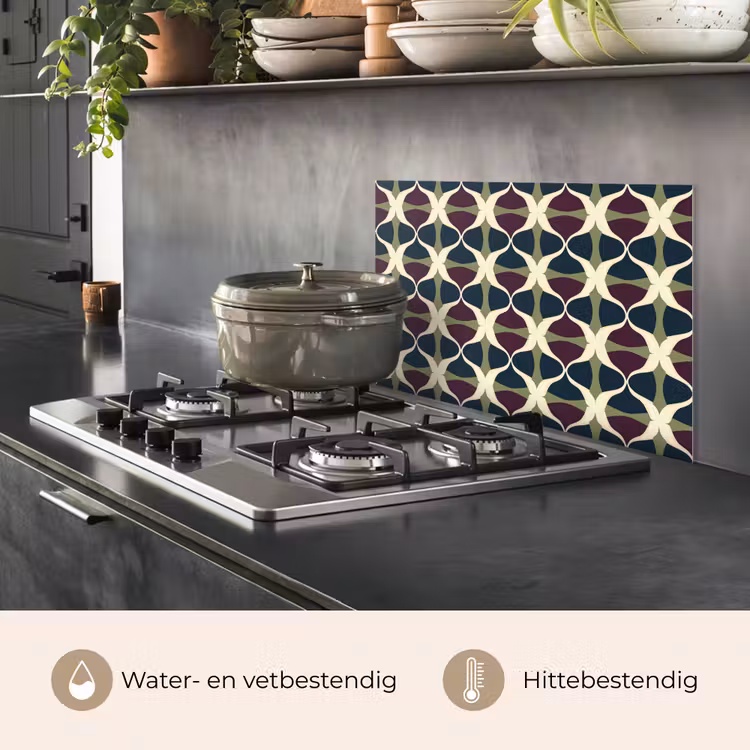 Abstract - Retro - Kleurrijk keuken achterwand spatscherm klein 900 -usp_NL