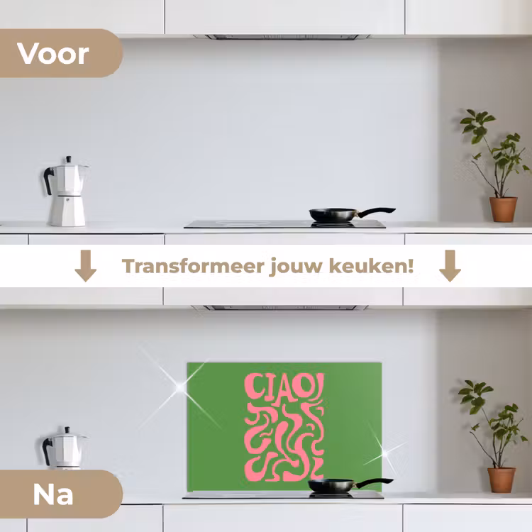 Abstract - Roze - Ciao - Vormen keuken achterwand spatscherm klein -voor_na_NL
