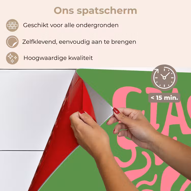 Abstract - Roze - Ciao - Vormen keuken achterwand spatscherm klein -spatscherm_NL