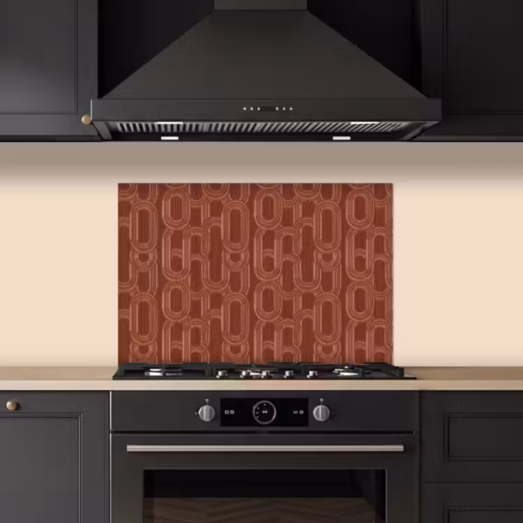 Abstract - Textuur - Bruin keuken achterwand spatscherm klein 900 -sfeer1